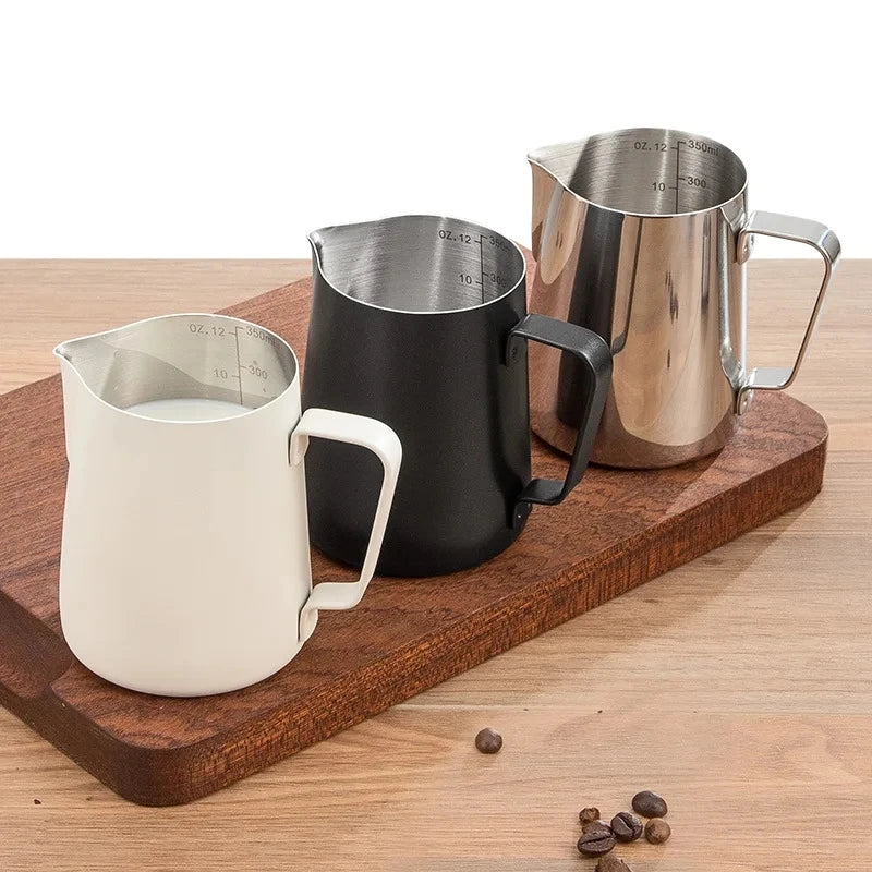 Coffee Milk Froth Pitcher Jug 304 Stainless Steel With Scale Latte Steam Coffee Paint Finish