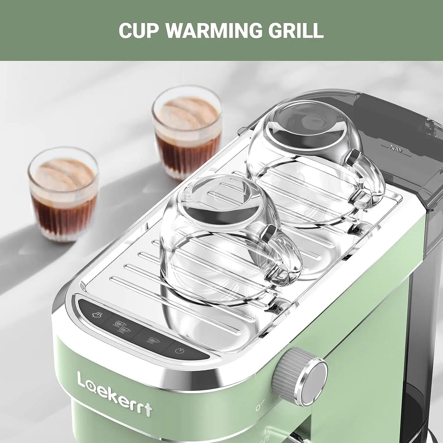 "Anderson" Retro Home Expresso Coffee Machine for Cappuccino and Latte (Green)