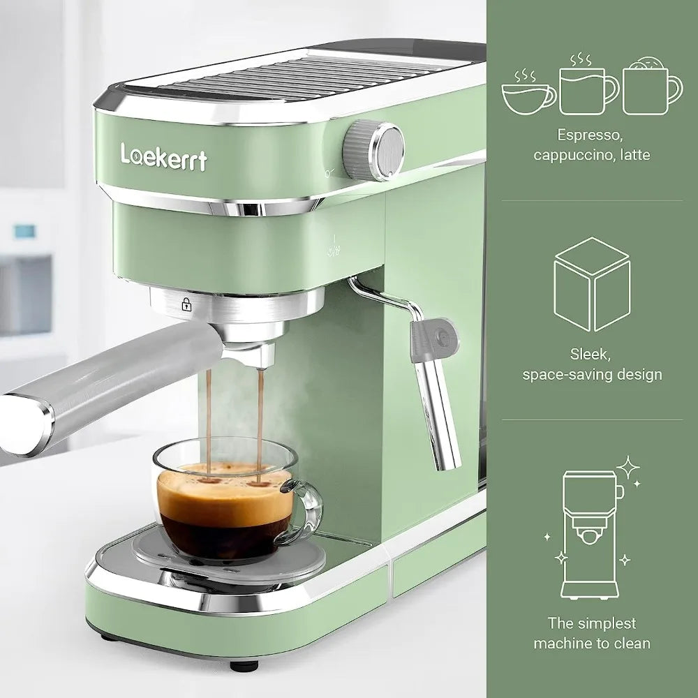 "Anderson" Retro Home Expresso Coffee Machine for Cappuccino and Latte (Green)